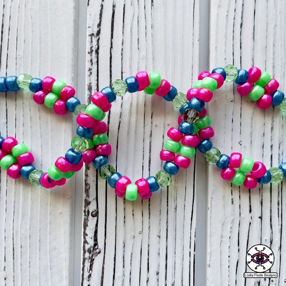 Venusaur Rainbow Perler Necklace - Picture 2 of 5